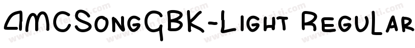 AMCSongGBK-Light Regular字体转换